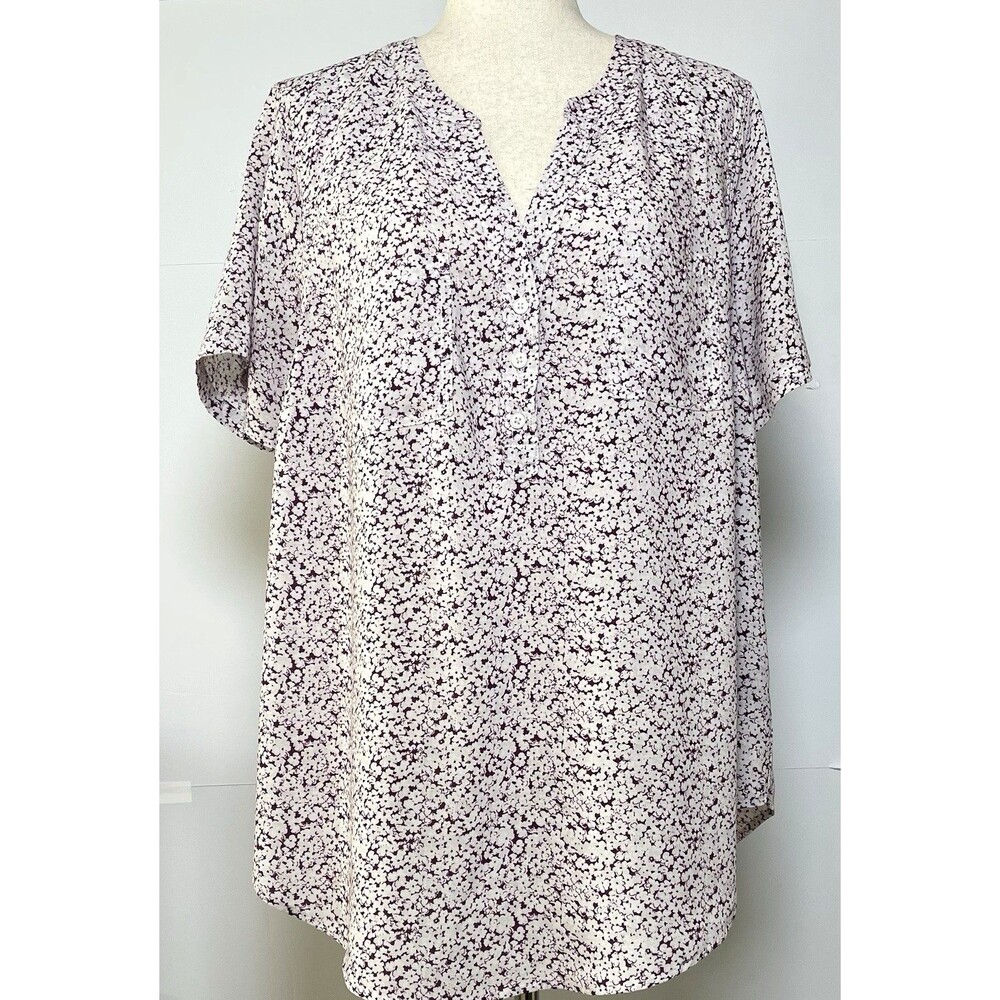 Torrid womens short sleeve floral lightweight pullover plus sz 2 cottage summer